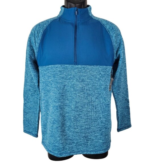 All In Motion Unisex XL -16 1/4 Zip Pullover Teal Heather Athletic Top Casual - Picture 1 of 10